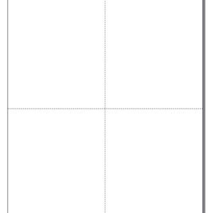 Item 604: 4-up 4 1/4" x 5 1/2" Postcards 8 1/2" x 11" Sheet UPC-807295054011