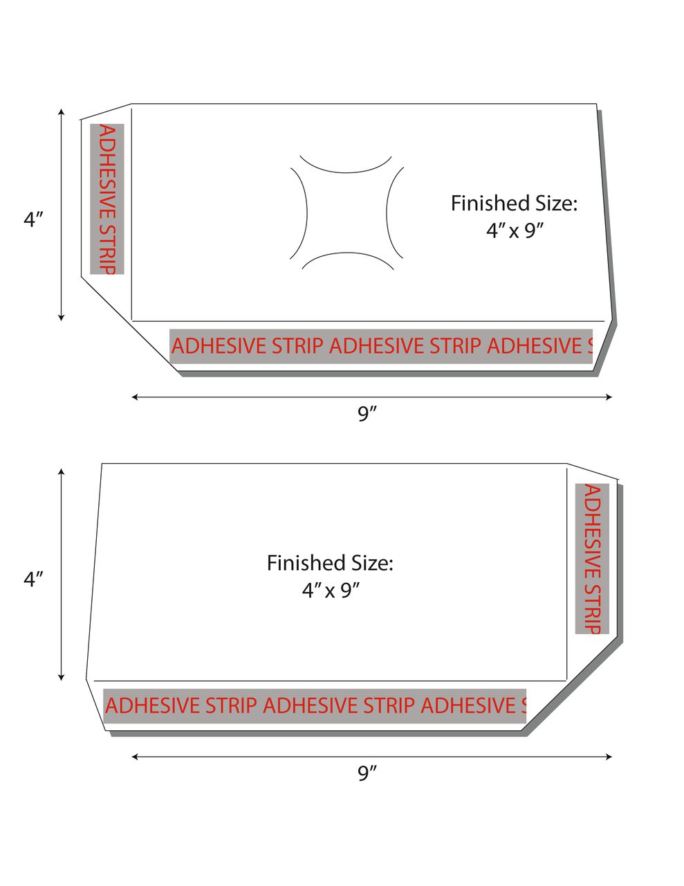 Item P82RL Right & Left Self Adhesive Pockets