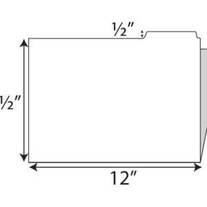 Item FF22: File Folders, Right Tab, Folded 8½ x 12 with ½” Tab