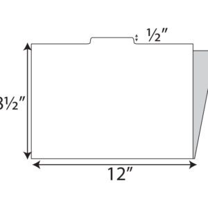 Item FF35: File Folders, Center Tab, Folded 8½ x 12 with ½” Tab