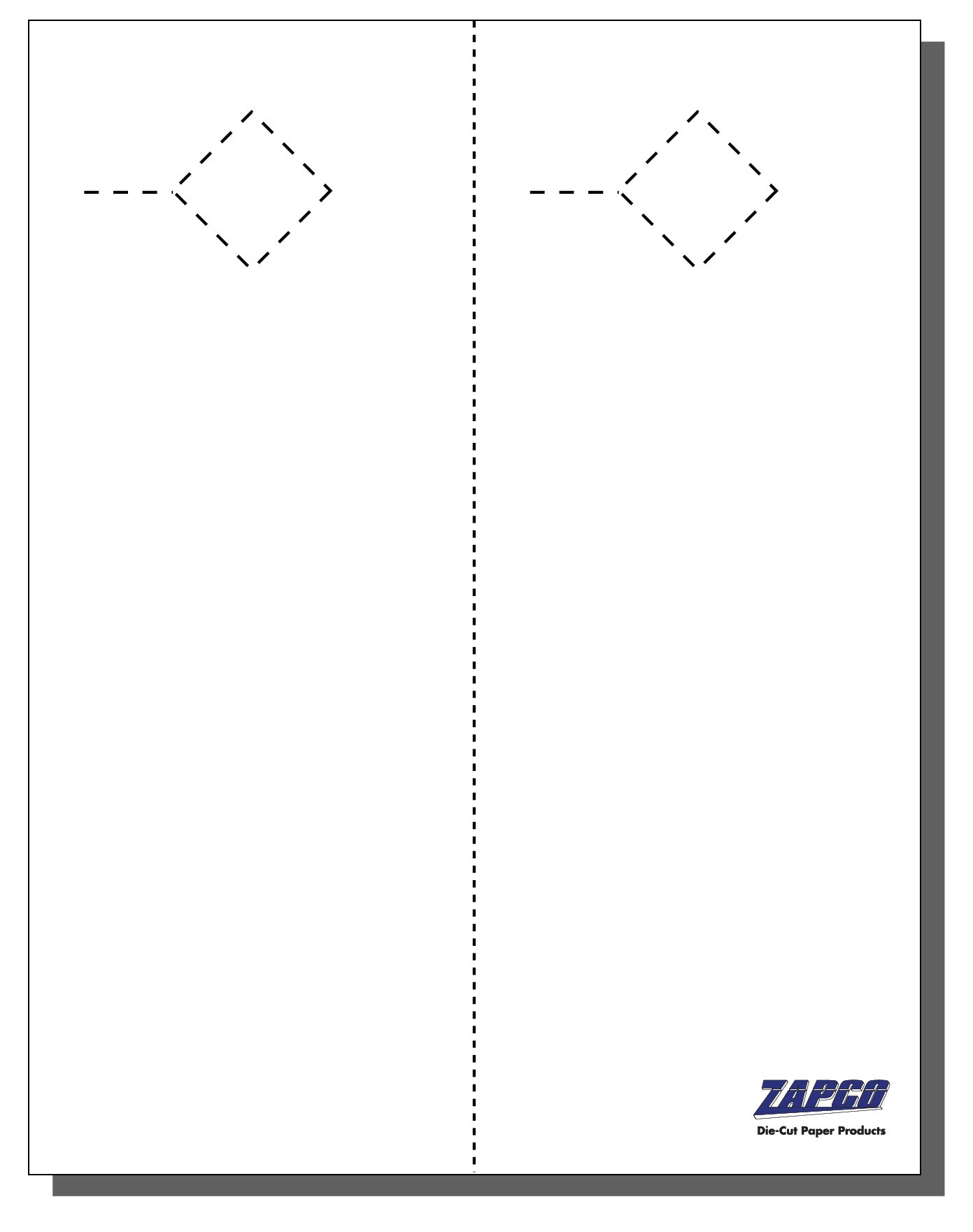 Item 205: 2-up 4 1/4" x 11" Diamond Door Hanger Paper 8.5" x 11" Sheet (250 Sheets) - Image 4