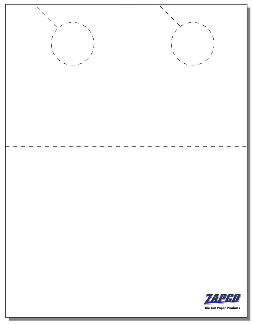 Item 229: 2-Up 4 1/4" x 11" Door Hanger Paper With Post Card 8 1/2" x 11" Sheet (250 Sheets)