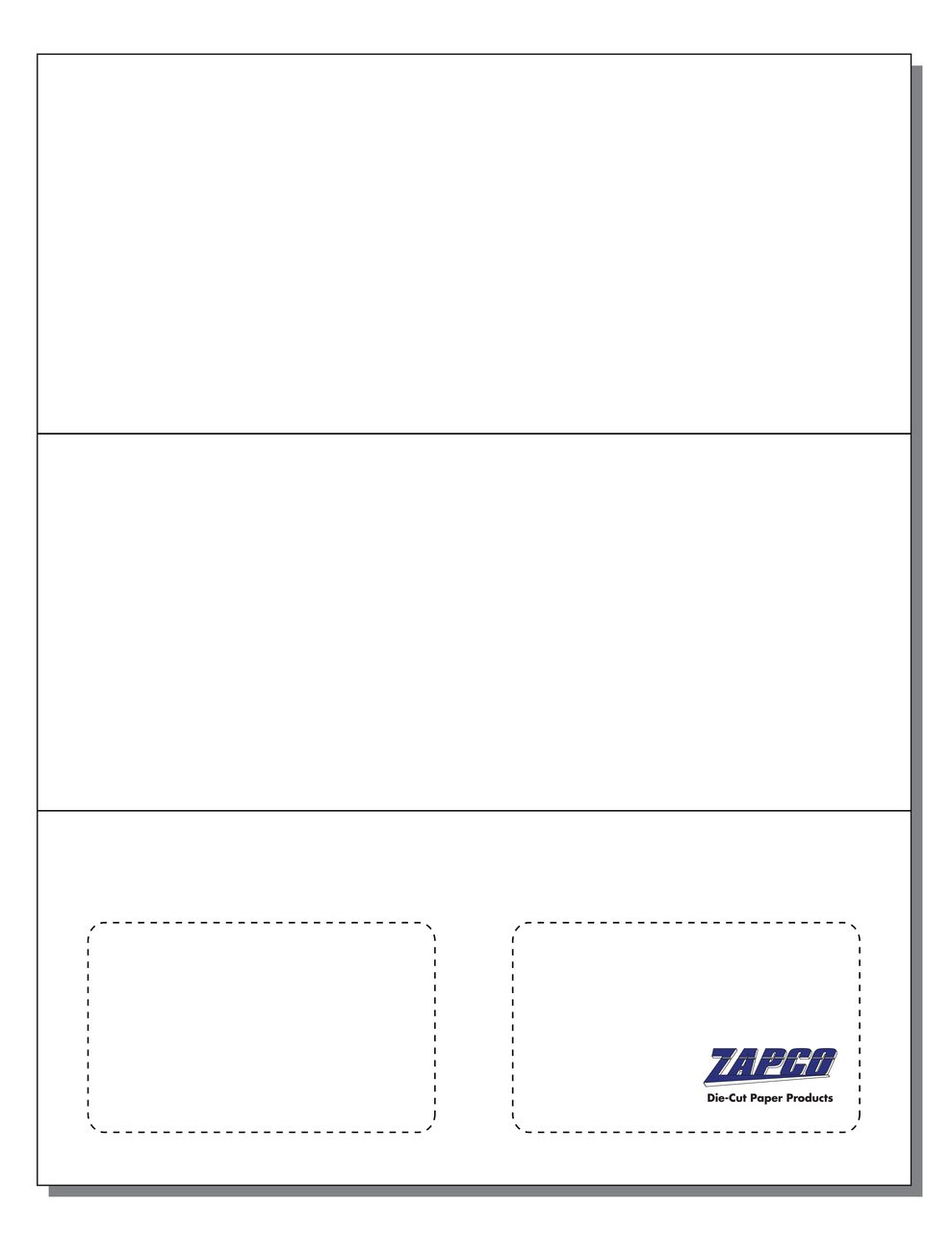 Item 100-2: 1-Up 8 1/2" x 3 2/3" Tri-Fold Mailer with Club Cards 8 1/2" x 11" Sheet(250 Sheets)