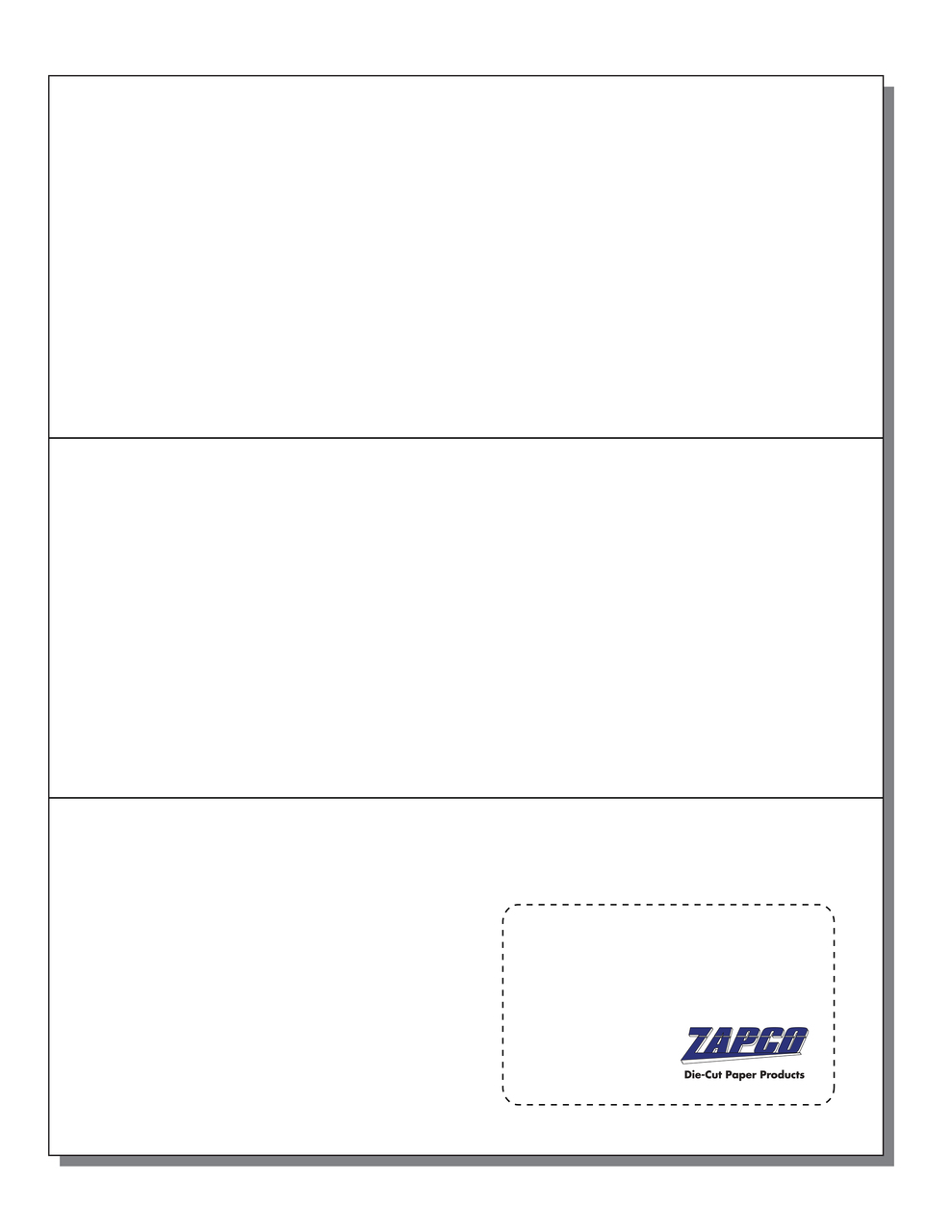 Item 100: 1-Up 3 3/4" x 8 1/2" Tri-Fold Mailer with Club Card 8 1/2" x 11" Sheet(250 Sheets)
