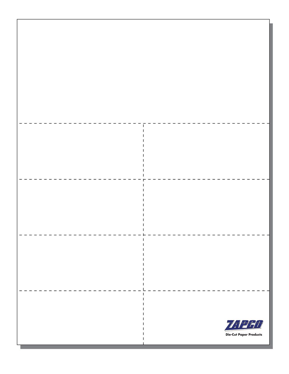Item 110: 1-Up 3 3/4" x 8 1/2" Mailer with 8 Perforated Coupon Pieces 8 1/2" x 11" Sheet(250 Sheets)