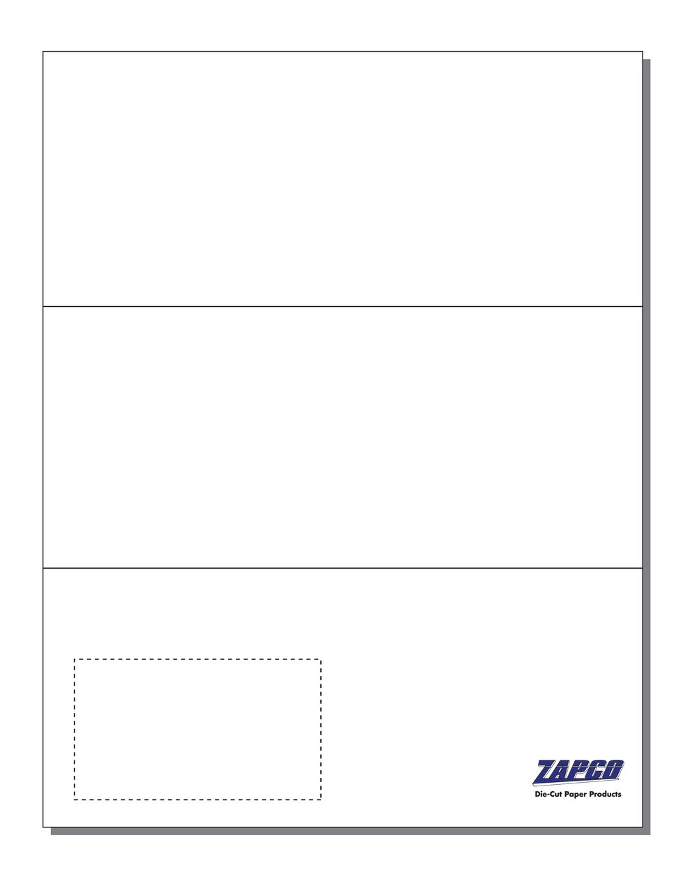 Item 115: 1-Up 3 3/4" x 8 1/2" Tri-Fold Mailer with Business Card 8 1/2" x 11" Sheet(250 Sheets)
