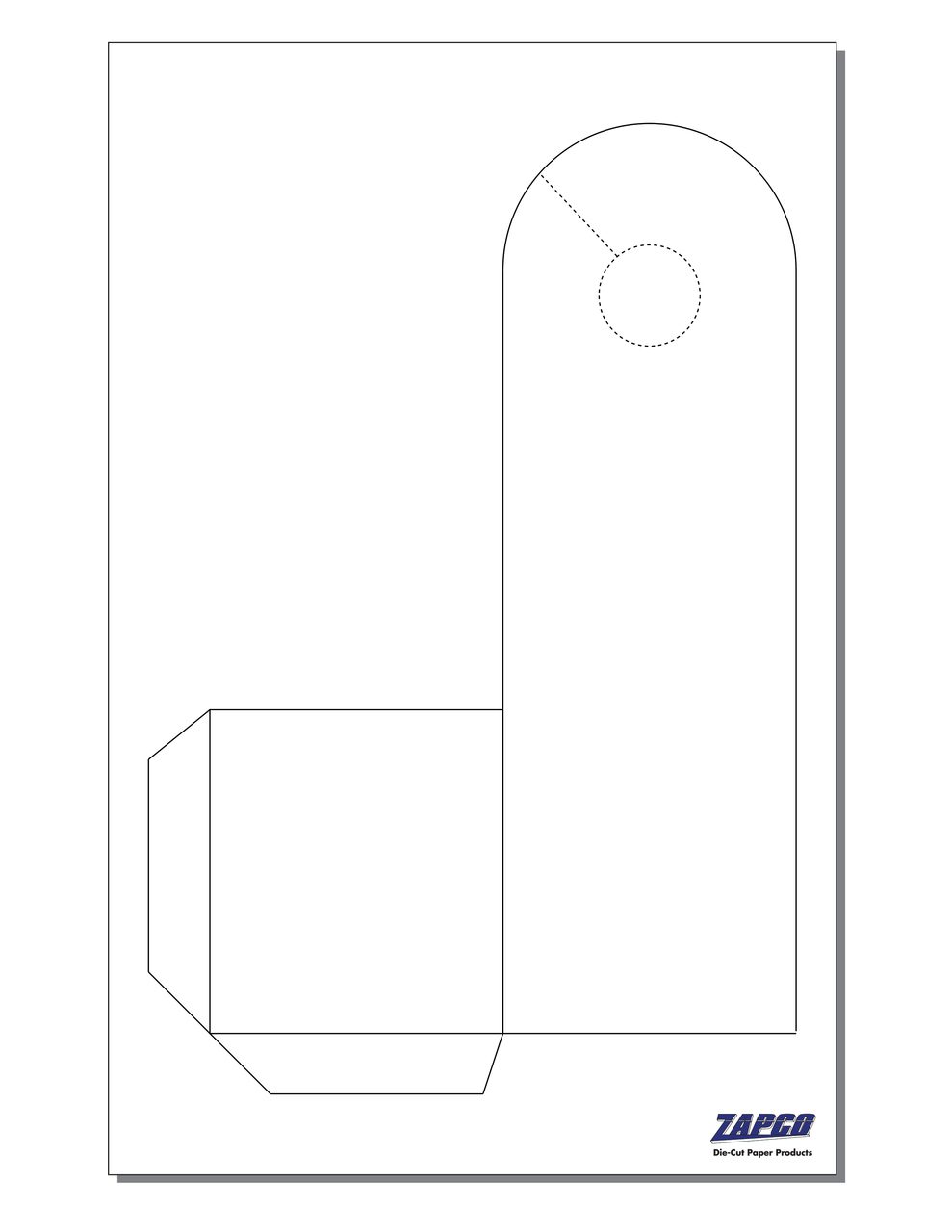Item 1179: 1-up 3 5/8" x 11 1/4" Arch Door Hanger w/ Pocket 8 1/2" x 12" Sheet(250 Sheets)