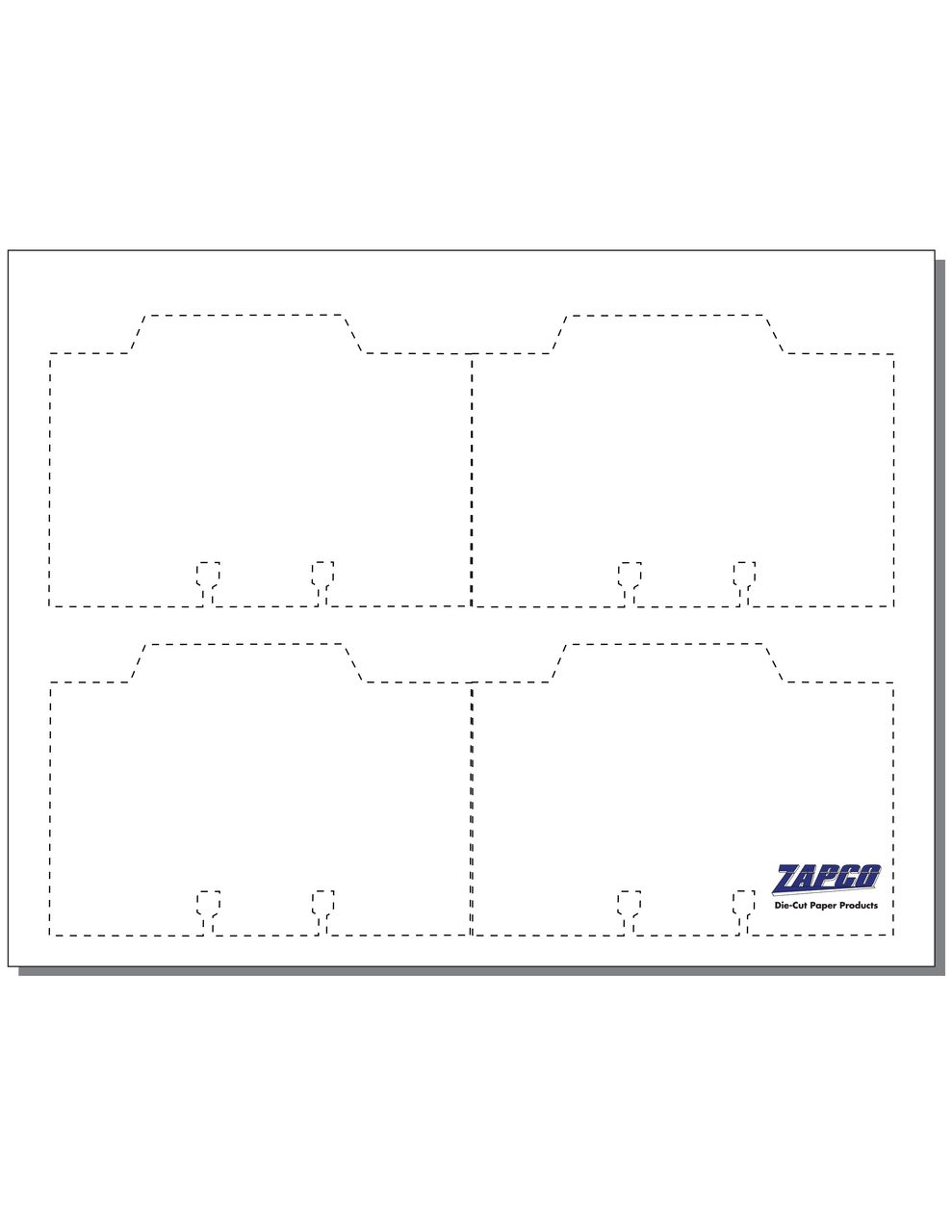 Item 119: 4-Up 3" x 5" Rotary File Card Center Tab 8 1/2" x 11" Sheet(250 Sheets)