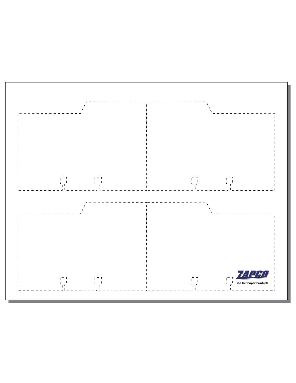 Item 120: 4-Up 3" x 5" File Card Rotary Paper Left and Right Tab 8 1/2" x 11" Sheet (250 Sheets)