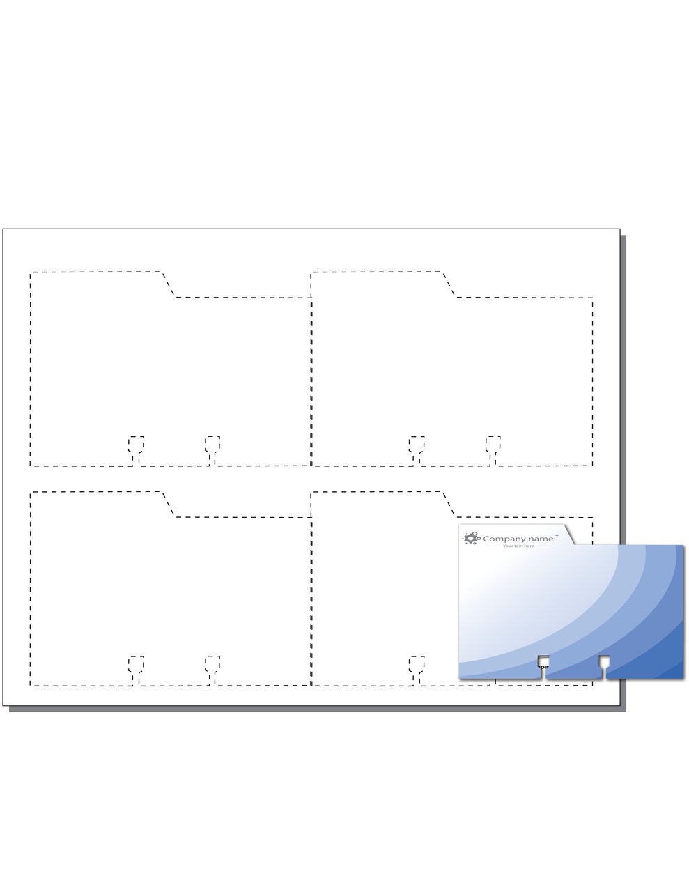 Item 121: 4-Up 3" x 5" Rotary File Card Left Tab 8 1/2" x 11" Sheet(250 Sheets)