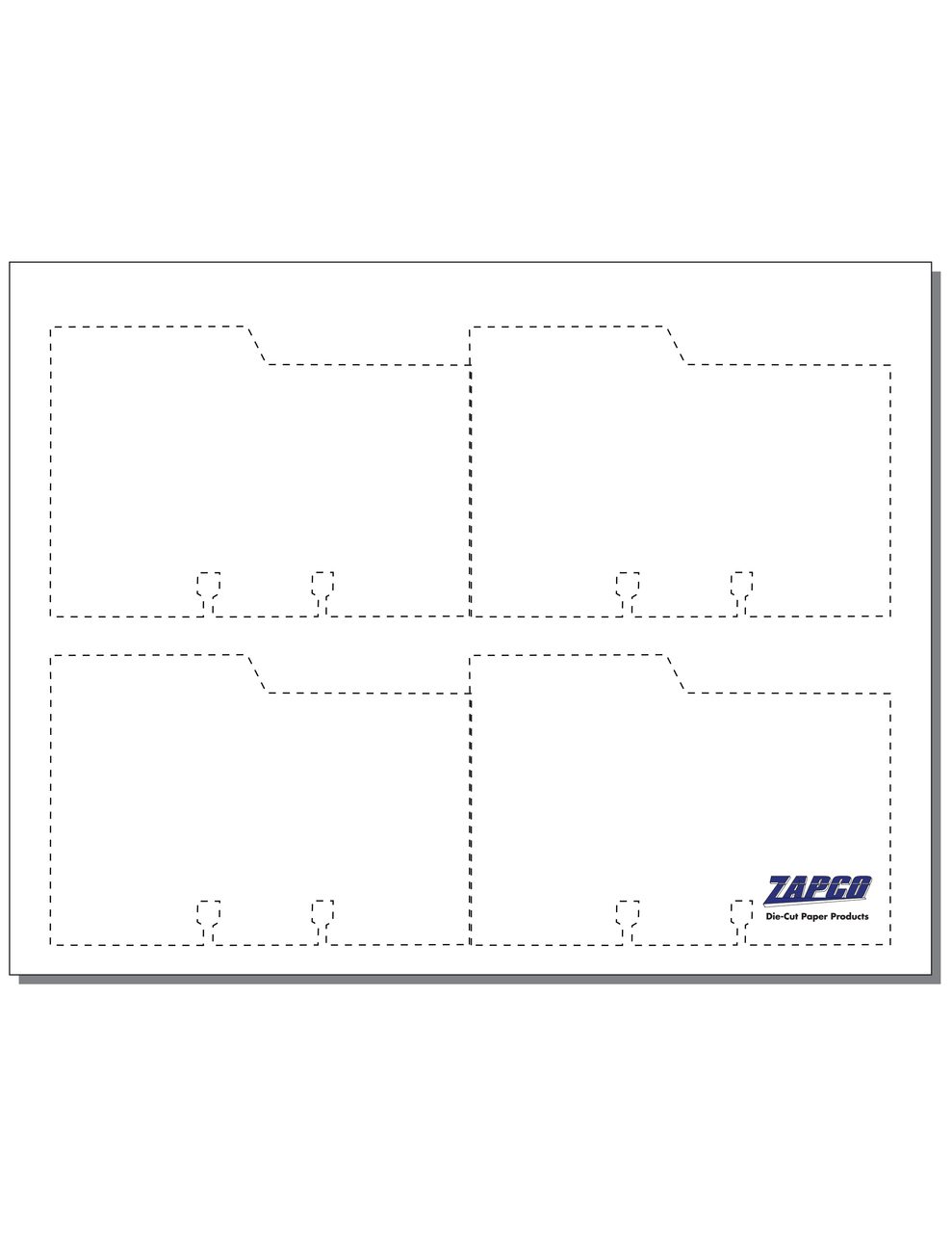 Item 121: 4-Up 3" x 5" Rotary File Card Left Tab 8 1/2" x 11" Sheet(250 Sheets)