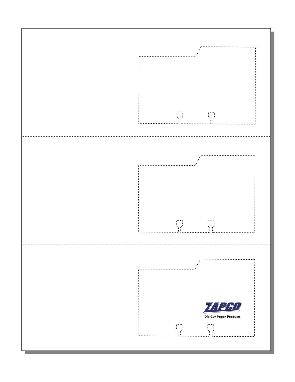 Item 124: 3-Up 3 2/3" x 8 1/2" Rotary File Card Mailer 8 1/2" x 11" Sheet(250 Sheets)