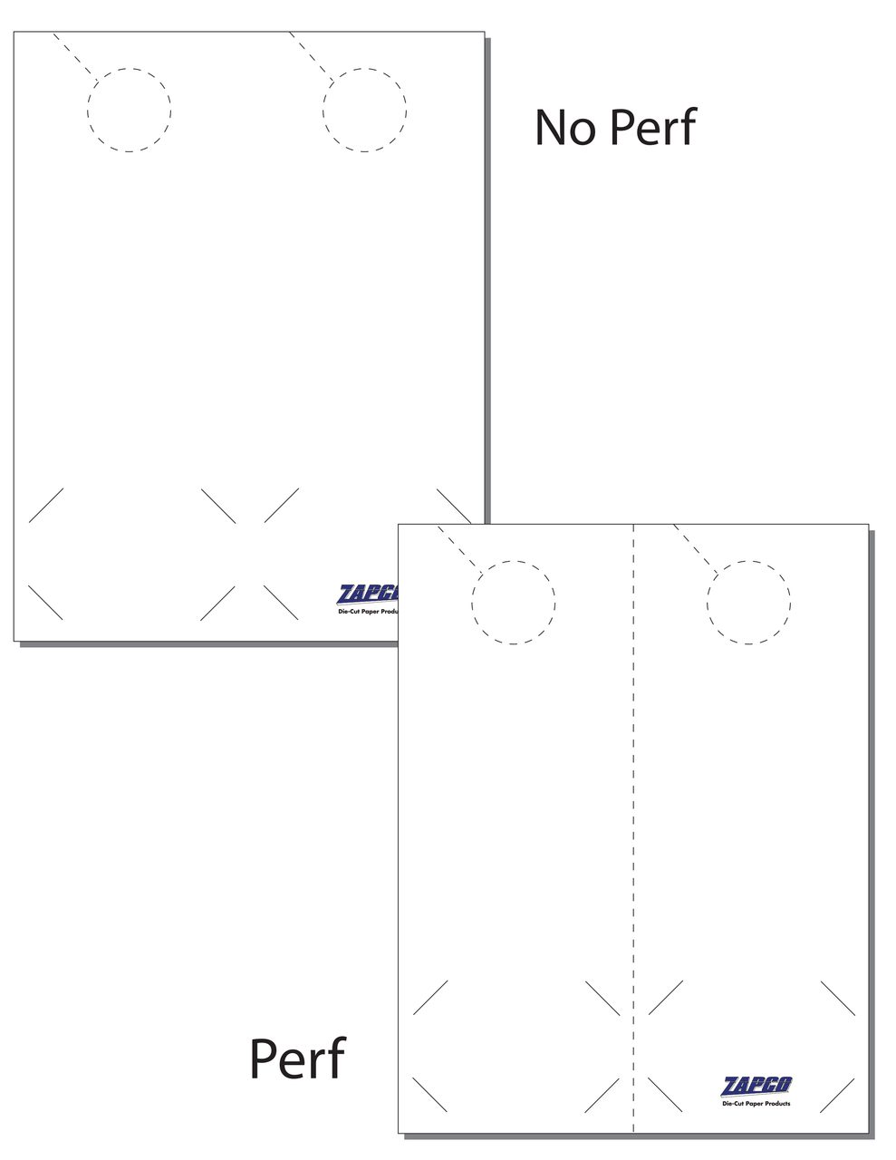 Item 208: 4-Up 4 1/4" x 11" Door Hanger Paper with Business Card Slits 11" x 17" Sheet (250 Sheets)