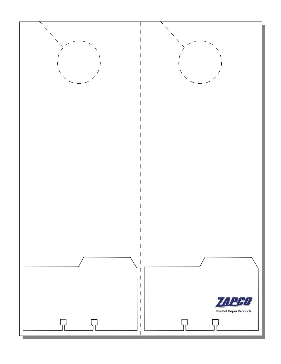 Item 227: 2-Up 4 1/4" x 11" Door Hanger with Rotary File Card 8 1/2" x 11" Sheet(250 Sheets)
