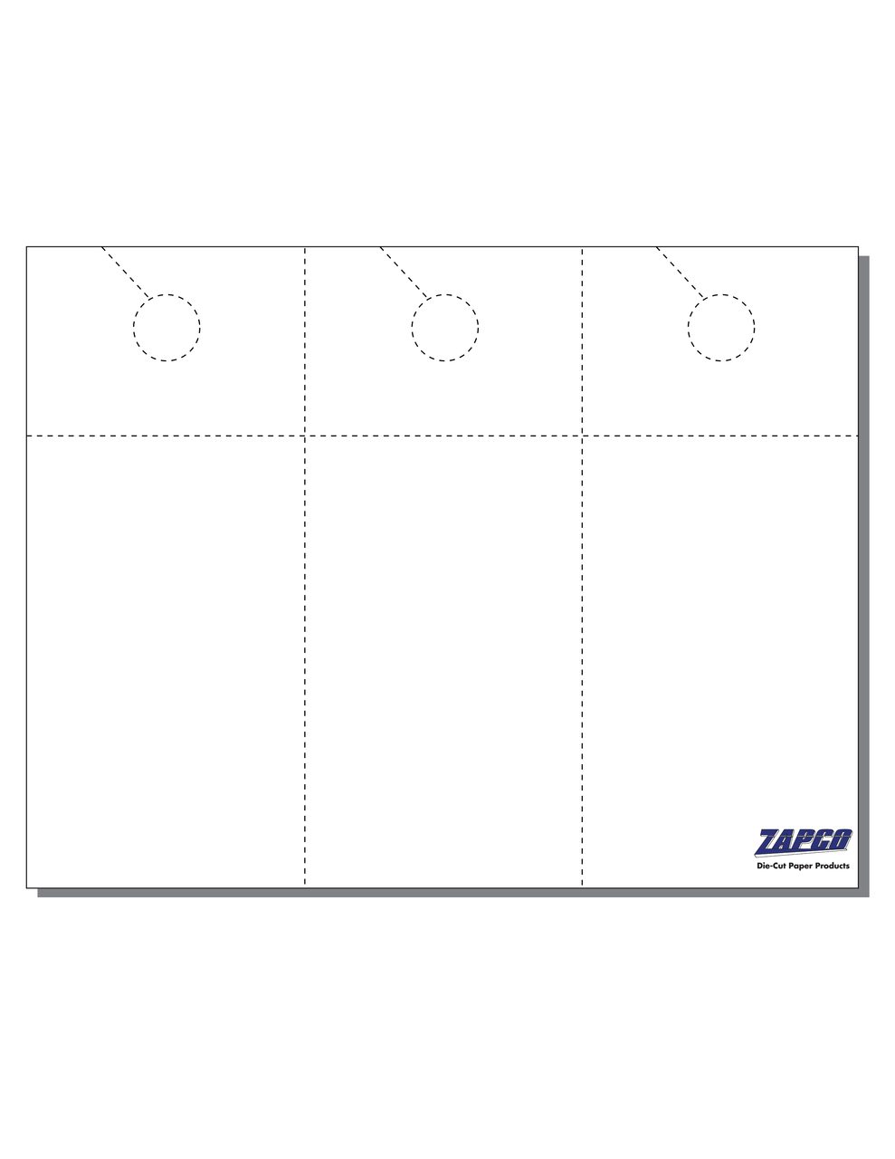 Item 228: 3-Up 3 2/3" x 8 1/2" Door Hanger with Post Card 8 1/2" x 11" Sheet
