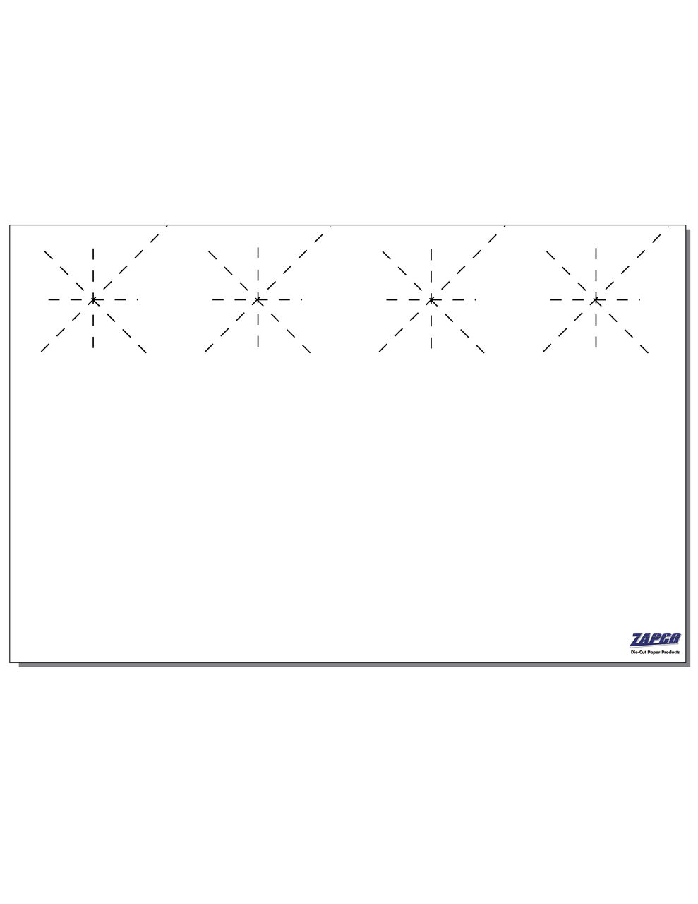 Item 230D: 4-up 4 1/4" x 11" Starburst Door Hanger Paper 11" x 17" Sheet (250 Sheets)