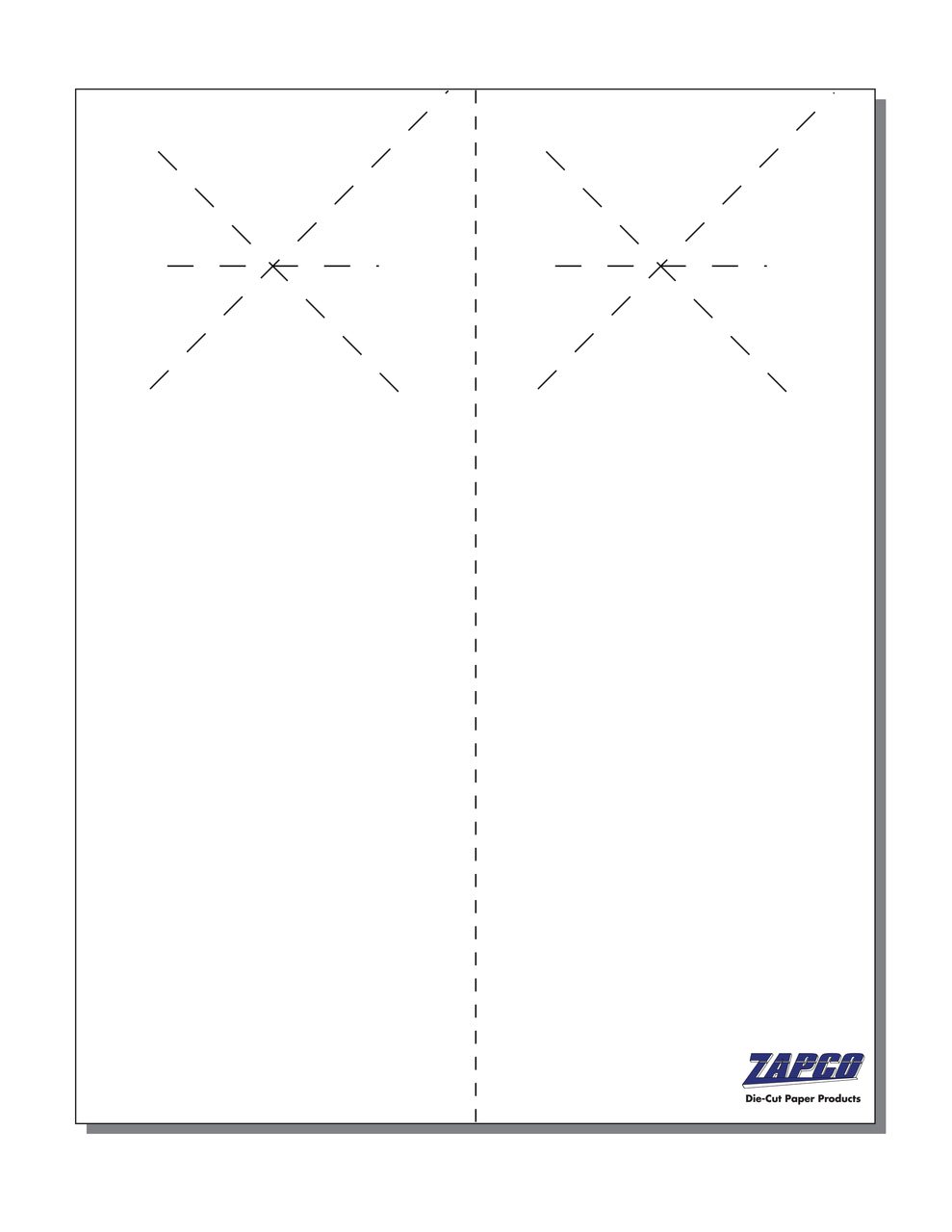 Item 230: 2-Up 4 1/4" x 11" Starburst Door Hanger Paper 8 1/2" x 11" Sheet (250 Sheets)