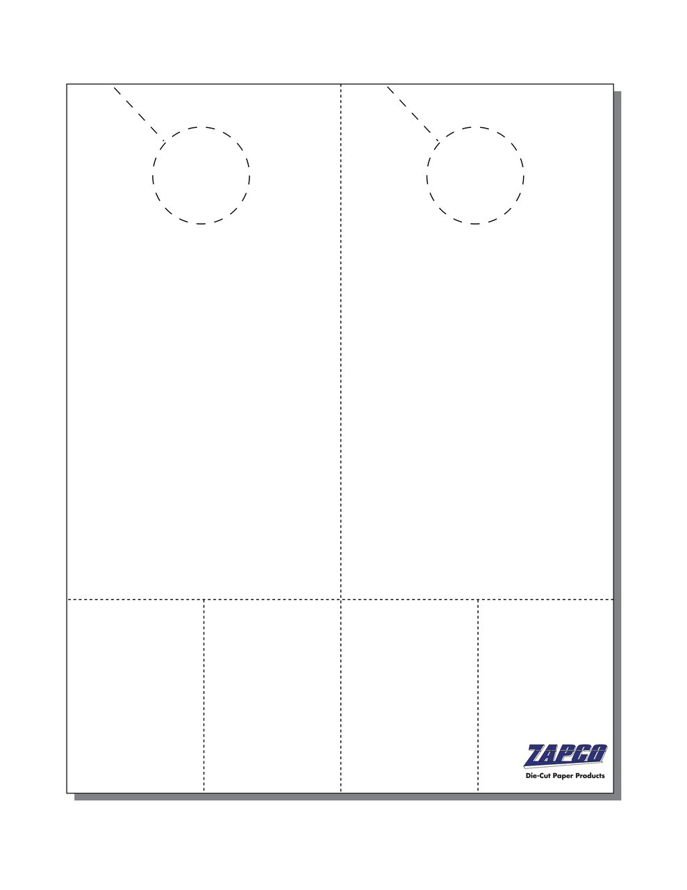 Item 241: 2-up 4 1/4" x 11" Door Hanger with Coupons 8 1/2" x 11" Sheet(250 Sheets)