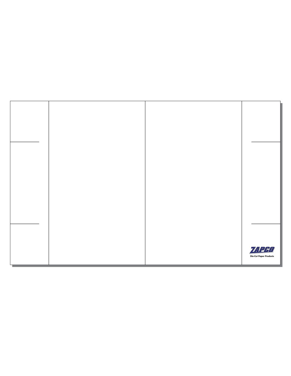 Item 306: 1-Up 5" x 8 1/2" or 2-Up 5" x 4 1/4" Table Tent Paper 8 1/2" x 14" Sheet (250 Sheets)