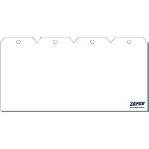 Item 405:  4-Up 3 1/8" x 6 1/4" #8 Tag Sheet Paper 12 1/2" x 6 1/4" (250 Sheets)