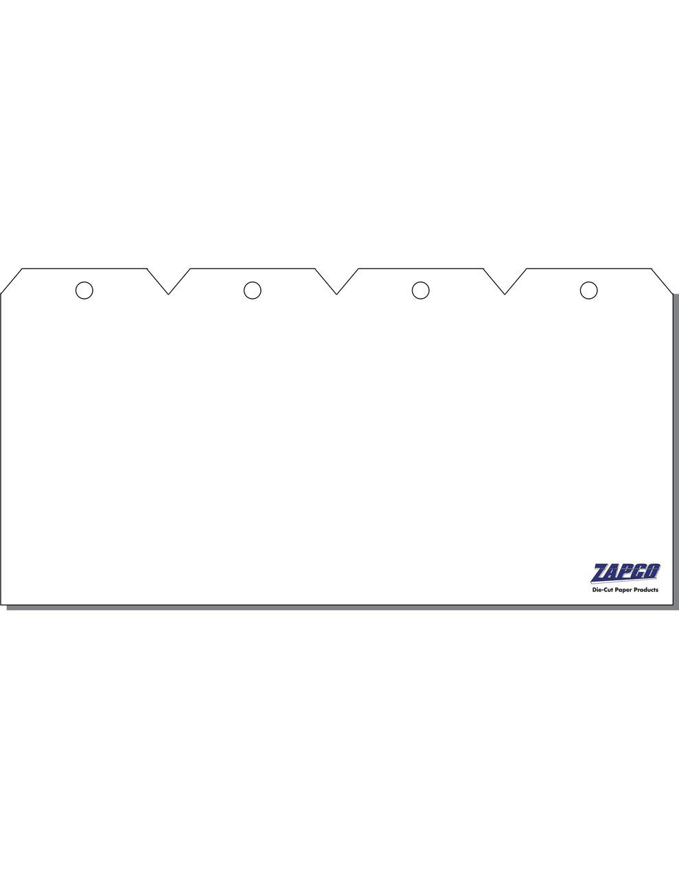 Item 405:  4-Up 3 1/8" x 6 1/4" #8 Tag Sheet Paper 12 1/2" x 6 1/4" (250 Sheets)