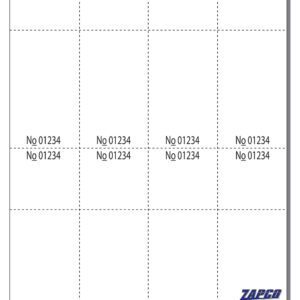 Item 506T-L  8-up 2 1/8" x 5 1/2" Ticket Perfed 8 1/2" x 11" Sheet(125 Sheets)