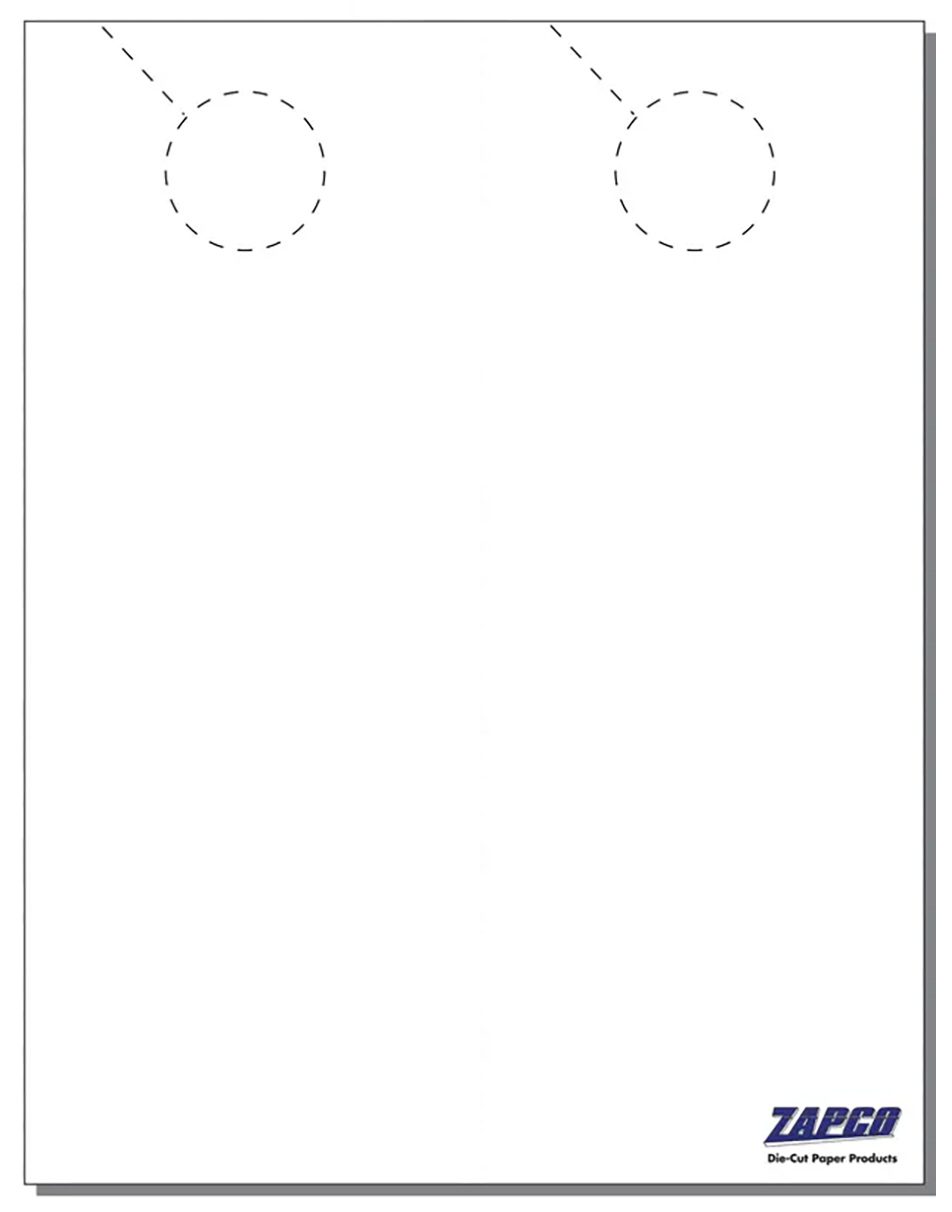Item 207: 2-UP 4 1/4" X 14" Door Hanger 8 1/2" X 14" Sheet 250SHT